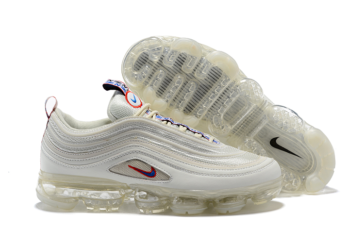 Nike Air Vapormax 97 White Blue Red Shoes - Click Image to Close